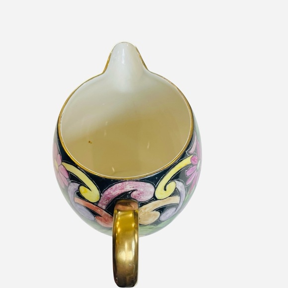 RARE Antique Hand-Painted Floral Majolica Ceramic Pitcher Jug Spode Copeland - Picture 6 of 9